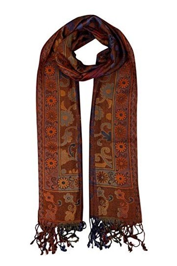 Lorenzo 78590 Cana Écharpe de luxe pour femme en fibre naturelle jacquard tissé viscose Motif cachemire