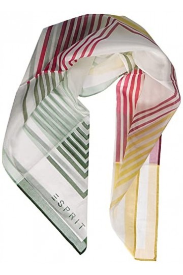 Esprit 042ea1q303 Écharpe tendance, 100/White, Taille unique Femme