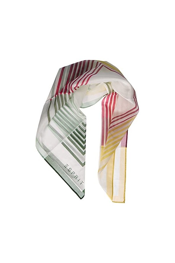 Esprit 042ea1q303 Écharpe tendance, 100/White, Taille unique Femme