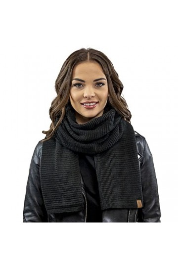 VIVISENCE 7041S Écharpe Dhiver Chaud Et Élégant, Noir,UNI