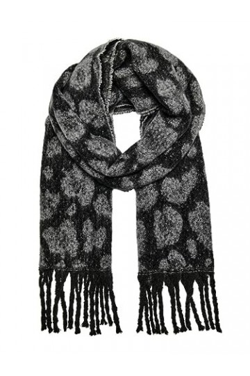 ONLY ONLSYLVIA Life Pattern Scarf CC Echarpe, Noir/imprimé léopard, Taille Unique Lot de 100 Femme