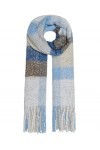ONLY ONLJENNA Life Brush Scarf CC Echarpe, Airy Blue/Carreaux : Multi CLR Checks, Taille Unique Lot de 100 Femme