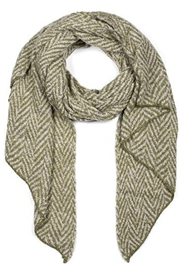 styleBREAKER Écharpe tissée douce pour dames avec motif en zigzag de forme asymétrique, hiver chaud, étole 01017129, couleur: