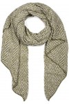 styleBREAKER Écharpe tissée douce pour dames avec motif en zigzag de forme asymétrique, hiver chaud, étole 01017129, couleur: