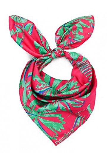 Desigual Fou_Neon Flowers 3022 Fuchsia Rose, Rouge, Taille Unique Femme