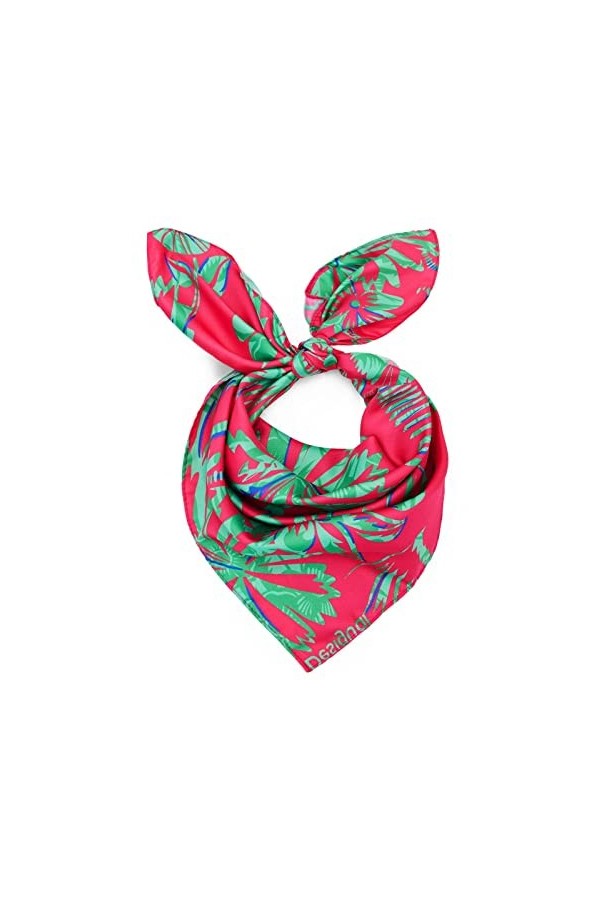 Desigual Fou_Neon Flowers 3022 Fuchsia Rose, Rouge, Taille Unique Femme