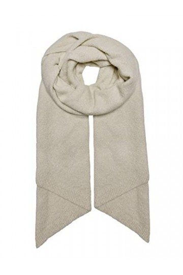 ONLY ONLANELISE Life Knit Scarf CC Echarpe, Cloud Dancer/détail : Golden Lurex, Taille Unique Lot de 100 Femme