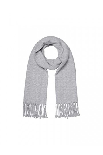 VERO MODA VMJENGA Scarf GA Boo Écharpe, Gris Clair chiné, Taille Unique Femme