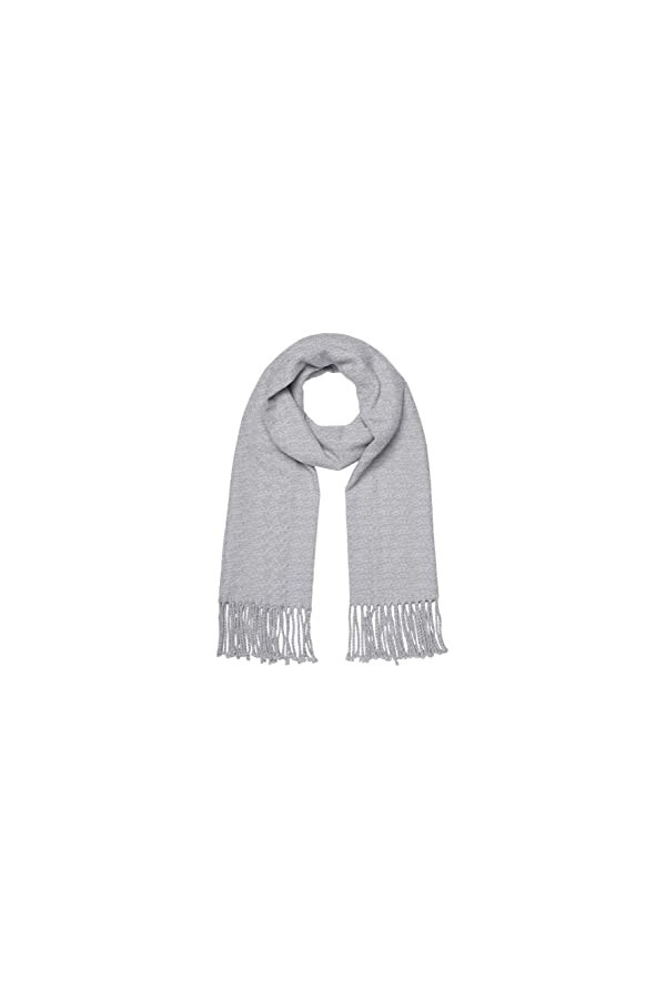VERO MODA VMJENGA Scarf GA Boo Écharpe, Gris Clair chiné, Taille Unique Femme
