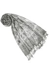 Lorenzo Cana Écharpe Pashmina, foulard pour femme, étole en fibres naturelles, motif floral, 70&nbsp;x 210&nbsp;cm, Taille Unique