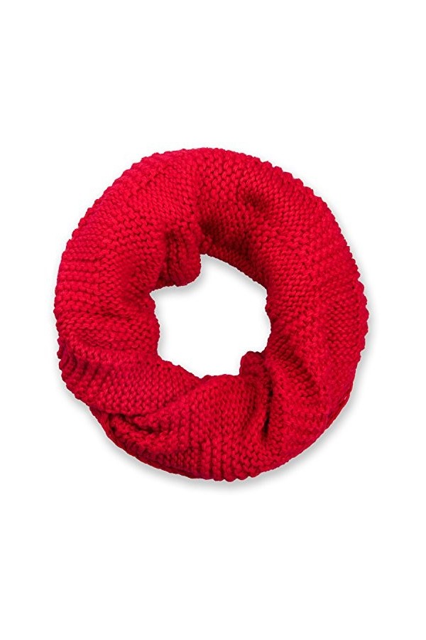 styleBREAKER écharpe loop tricotée avec motif patenté, mailles fines unies, écharpe dhiver, unisexe 01018152, couleur:Cognac