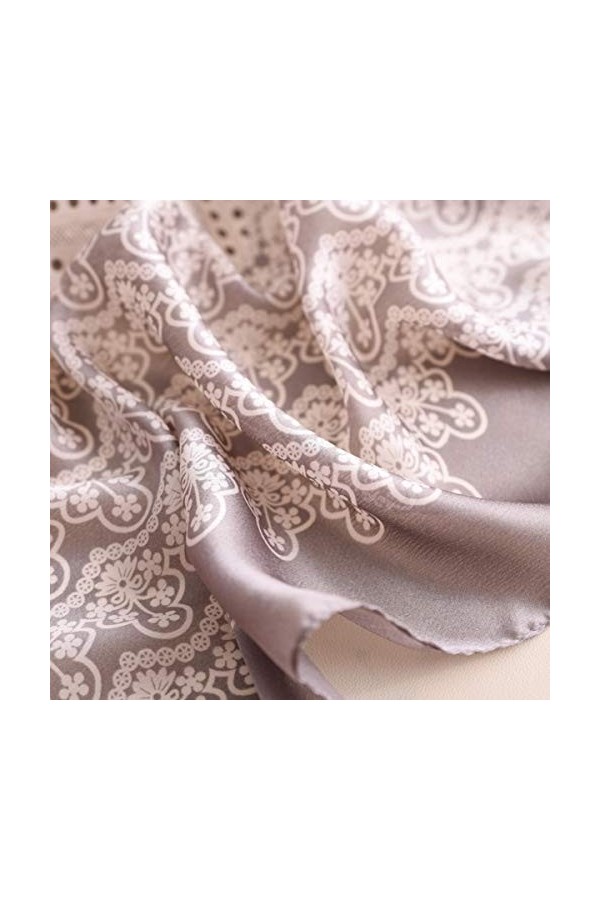 W.Best Femme Foulard 100% Soie Grande Echarpe Châle Ultra-Léger Respirant Elégant