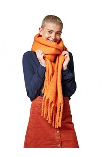 TOM TAILOR Écharpe douce en jean pour femme - Jaune - Taille unique