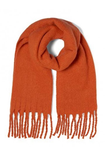 TOM TAILOR Écharpe douce en jean pour femme - Jaune - Taille unique