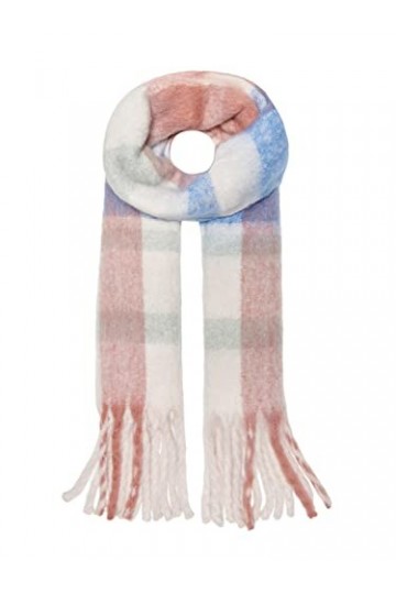 ONLY Écharpe pour femme OnlSILLE Life Checked Scarf, perle, taille unique