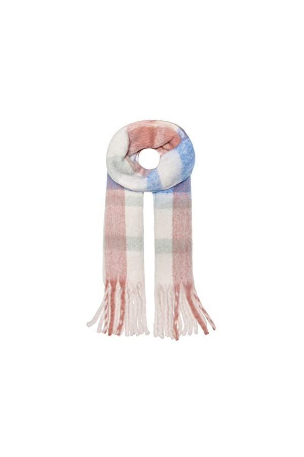 ONLY Écharpe pour femme OnlSILLE Life Checked Scarf, perle, taille unique