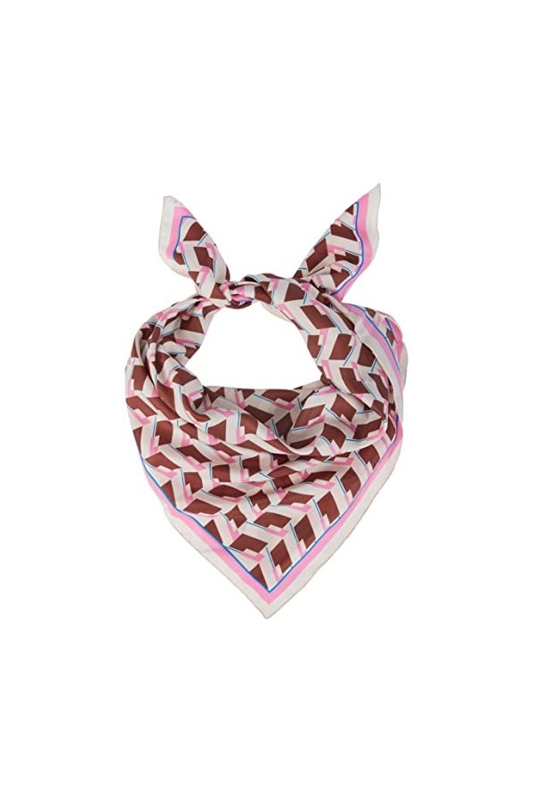 Sisley Square Scarf 6EU9W51TF Écharpe Tendance, Multicolore 62 q, Taille Unique Lot de 2 Femme