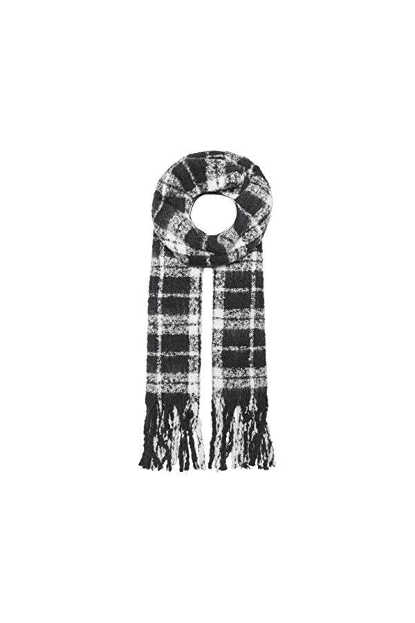 ONLY Onlvivian Life Scarf Acc Écharpe, Noir/chèques : Check, Taille Unique Femme