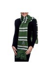 Merchoid Écharpe Harry Potter Maison Serpentard - Écharpe officielle Warner Bros Poudlard Ultra Doux, Vert, taille unique