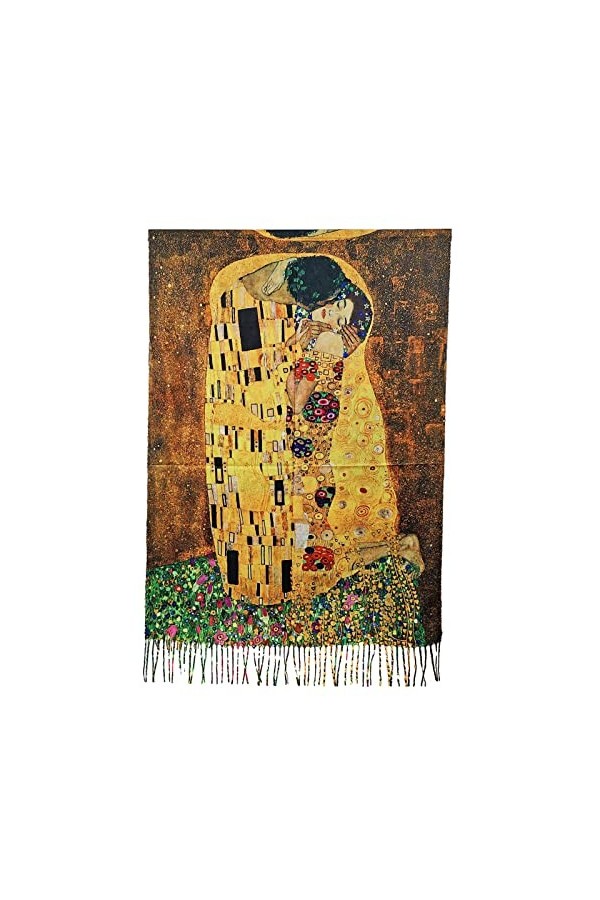 Toocool Klimt Van Gogh Kandinsky Monet écharpe foulard châle A001 unisexe, Baiser 2, Taille unique