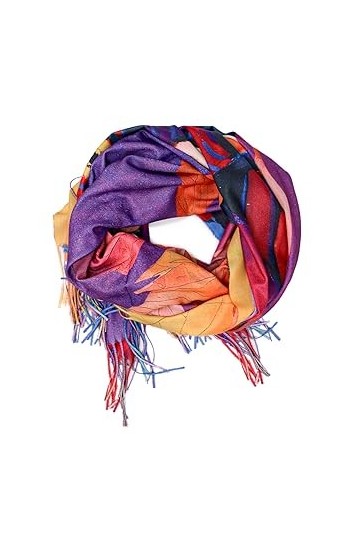 QUEEN HELENA Écharpe Hiver Foulard pour Femme SC22-12 Fuchsia, Taille unique