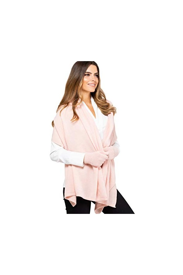 Kamea Echarpe Femme 80% Laine/Macerata/Frascati/Gorycja etc, Ensemble Hiver:rose clair