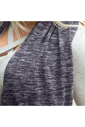 Dricar Écharpe Fermeture - Echarpe avec Poche Fermeture, Écharpe Infinity avec Poche Zippée Cachée Écharpe de Voyage Couleur 