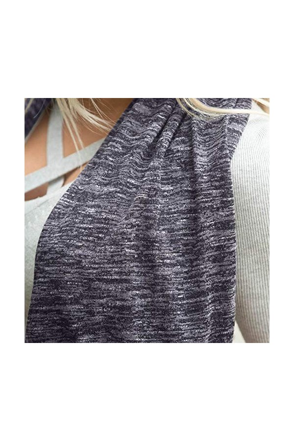 Dricar Écharpe Fermeture - Echarpe avec Poche Fermeture, Écharpe Infinity avec Poche Zippée Cachée Écharpe de Voyage Couleur 