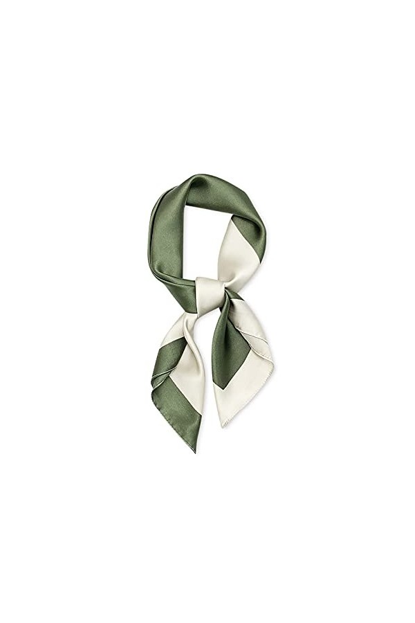 LumiSyne Mode Foulards En Soie Femme Rayure Classique Grand Foulard Carré 90x90 Style De Commuer Écharpe Bandanas Mouchoir Dé