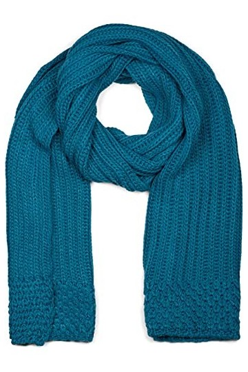 styleBREAKER Écharpe longue en tricot pour dames avec côtes et motif de tricot perlé, écharpe chaude en tricot dhiver Unicol