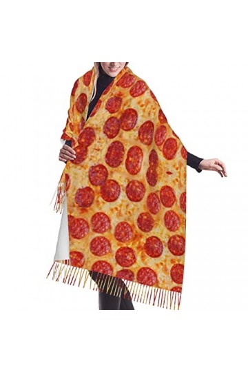 DHWUIASF Foulard à pompons en forme de loup gris pour femme - Longue écharpe douce et chaude, Touches de piano avec notes de 