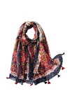 Ecroon Femmes Trendy cotton Imprimé Animal Echarpe Châle Wrap Élégant Long Pashmina Couverture Foulards Etoles