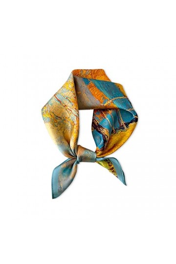 LumiSyne Foulards En Soie Pour Femme Foulard Carré Peinture Abstraite Artistique Imprimé Animal Légers Doux Petits Écharpe Ba