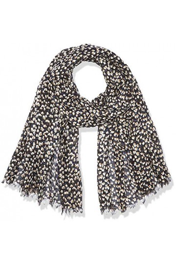 TOM TAILOR 1023356 Écharpe à Motifs avec Paillettes Brodées Femme ,25632 - Black Tree Design ,ONESIZE