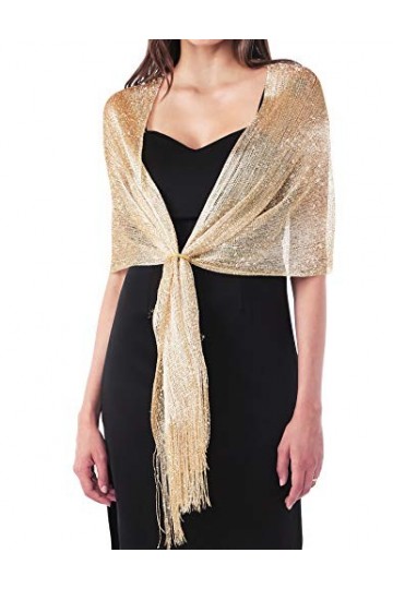 DiaryLook Écharpe de soirée pour femme avec franges - -