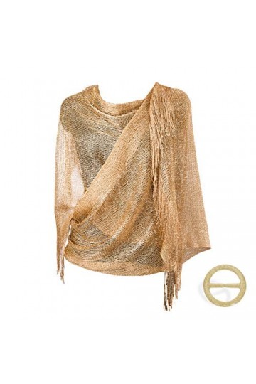 DiaryLook Écharpe de soirée pour femme avec franges - -