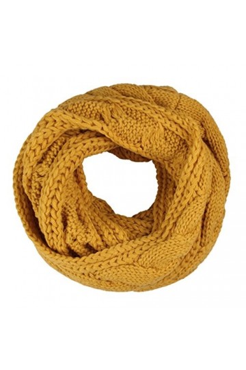 Fletion Echarpe tour de cou en laine chaude unisexe hiver - jaune - One Size