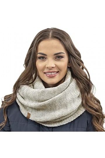 VIVISENCE Écharpe Cache-Cou Dhiver 7103, Beige Clair,UNI