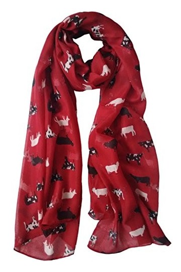 GlamLondon - Echarpe - Femme - Rouge - Large