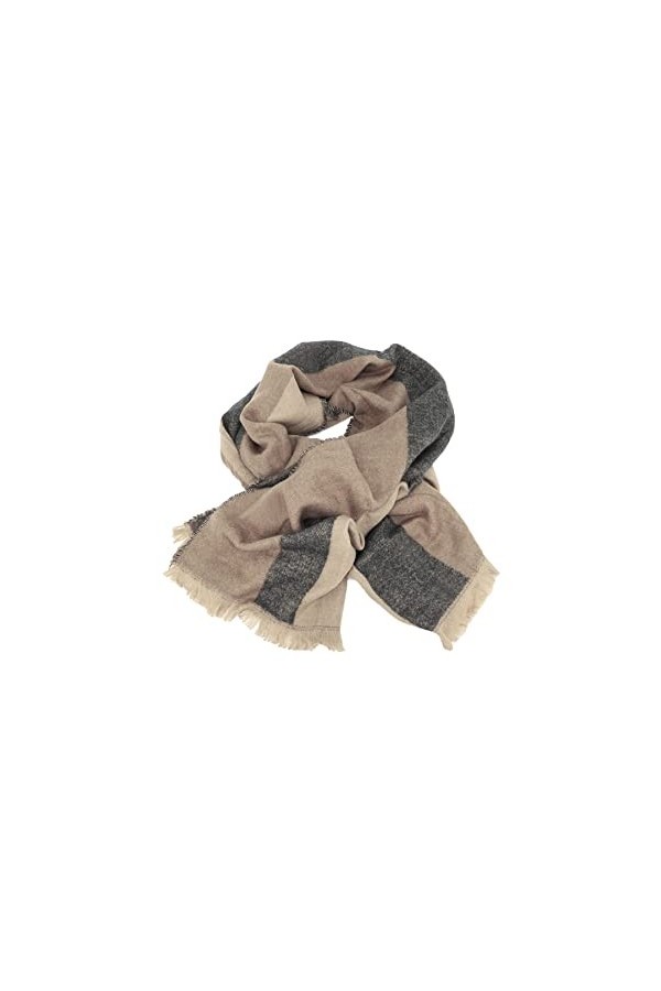 QUEEN HELENA Écharpe Hiver pour Femme SC03 marron, Taille unique