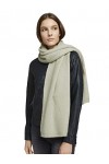 TOM TAILOR 1026917 Écharpe en maille Côtelée Femme ,12792 - Soft Greyish Green ,ONESIZE
