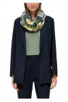 s.Oliver Écharpe en boucle pour femme Bleu vert Taille unique, Bleu/vert, taille unique
