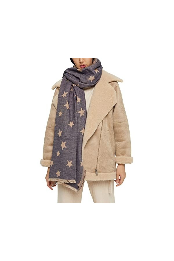 Esprit Accessoires 121EA1Q302 charpe Tendance, 240/taupe, Taille Unique Femme