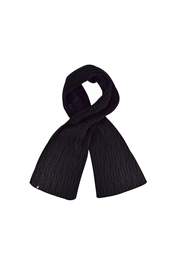 HEAT HOLDERS Femmes Luxueux Echarpe Hiver Thermique Polaire Tricoté Echarpe Chaud pour Femme Taille unique, Noir 