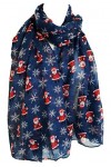 Foulard de Père Noël avec flocon de neige pour femme - Rouge - Large
