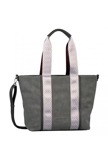 TOM TAILOR Acc 10914 21 Cara Sac à main pour femme 43 x 6 x 39 cm, gris foncé, m, Moderne