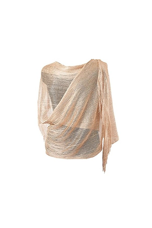 DiaryLook Écharpe de soirée pour femme avec franges - -