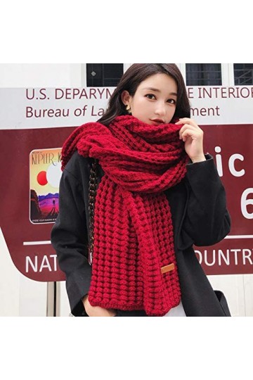 UKKO Foulard Écharpe Tricotée Hiver Foulards Foulards Longs Écharpes Féminines Millésime Grand Châle Molle Chaude Pashmina Ép