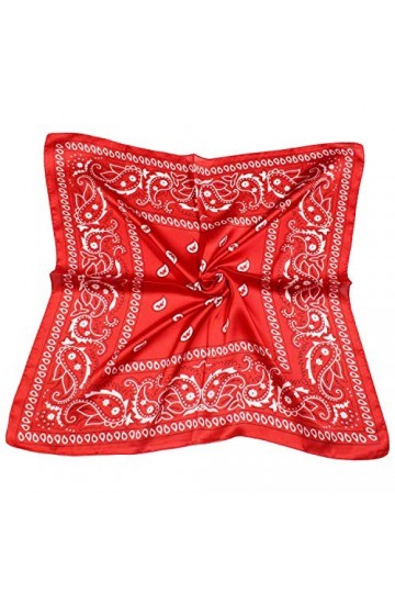 Foulard Bandana En Soie Paisley Pour Hommes Femmes Foulards Chapeaux Carré Rouge Écharpe Mode Accessoire De Cou De Cheveux, S