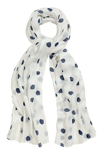 Ulla Popken Écharpe à Pois, Indigo, Taille Unique Femme